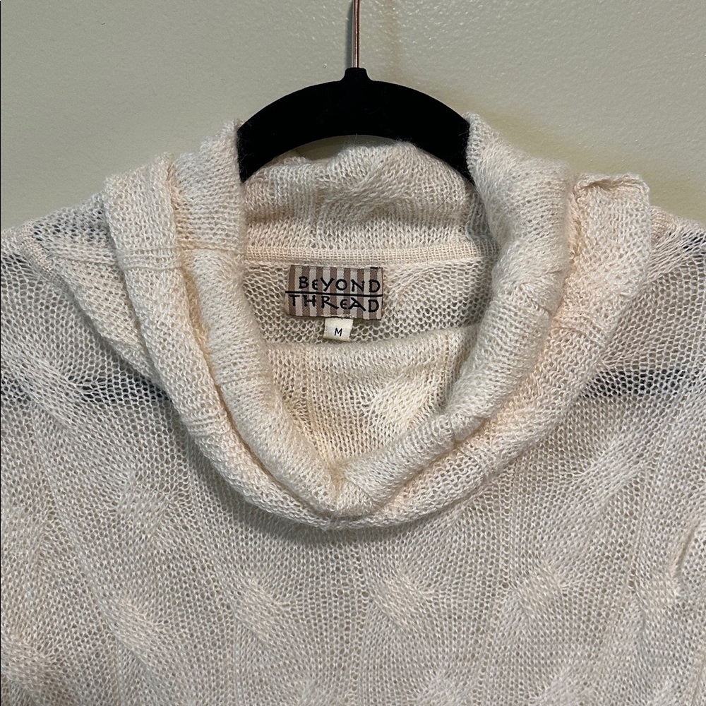 Beyond Thread Cowl Neck Sweater Size Medium - Picture 3 of 6